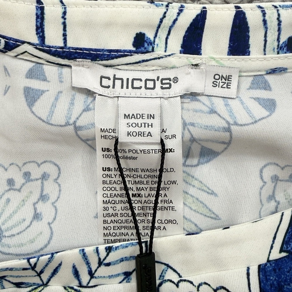 Chicos Island Oranges Poncho OS NWT Fruit AOP Mediterranean Resort Euro Summer - Picture 4 of 13